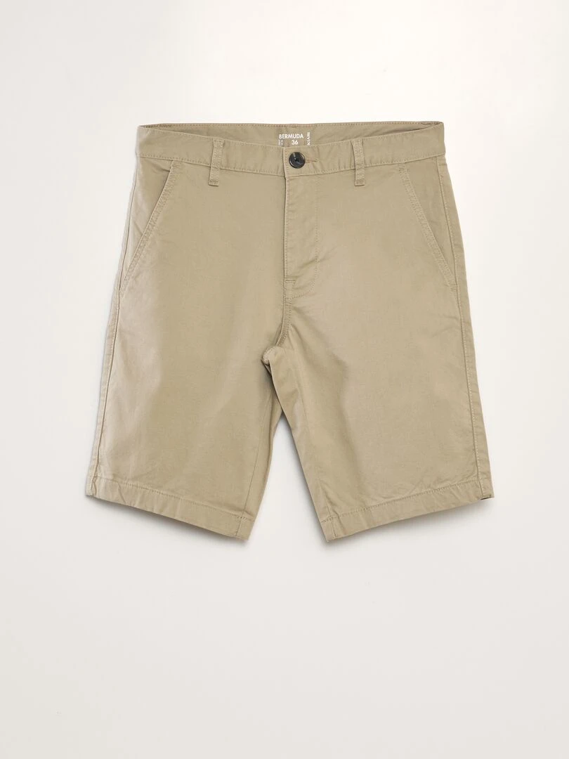 Bermuda chino uni Beige