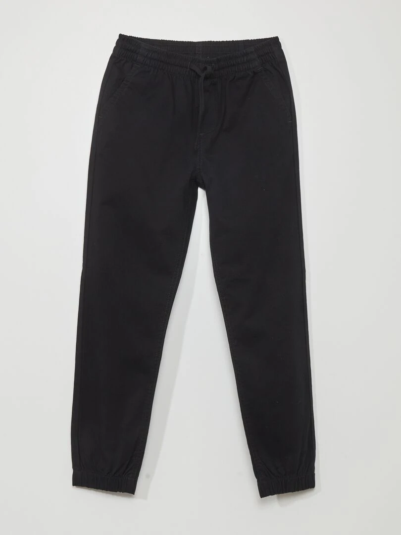 Pantalon jogger avec taille élastiquée noir