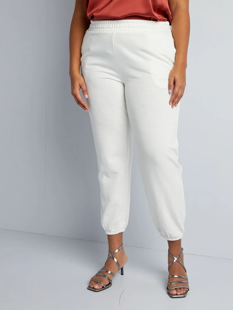 Jogging en molleton   Blanc