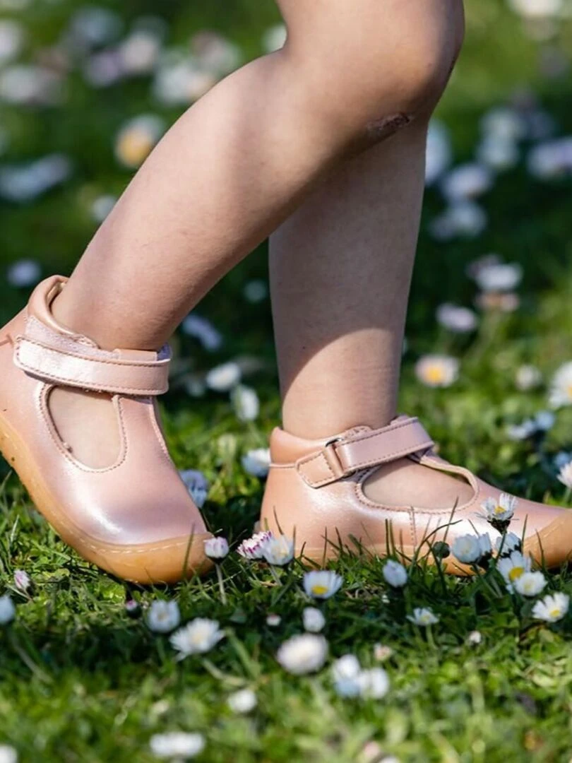 Sandales premiers pas cuir Poppy   Rose