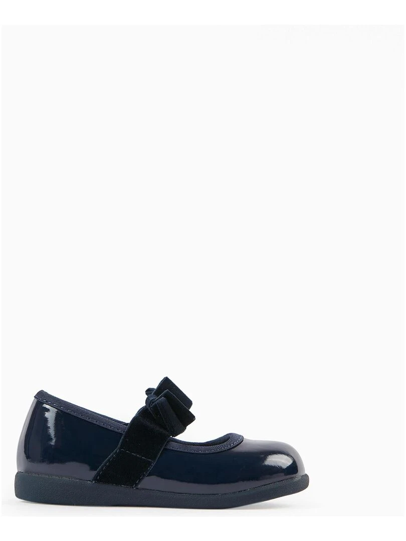 Ballerines en Verni avec Noeud en Velours Bébé Fille ROYALS OFF DUTY Bleu foncé
