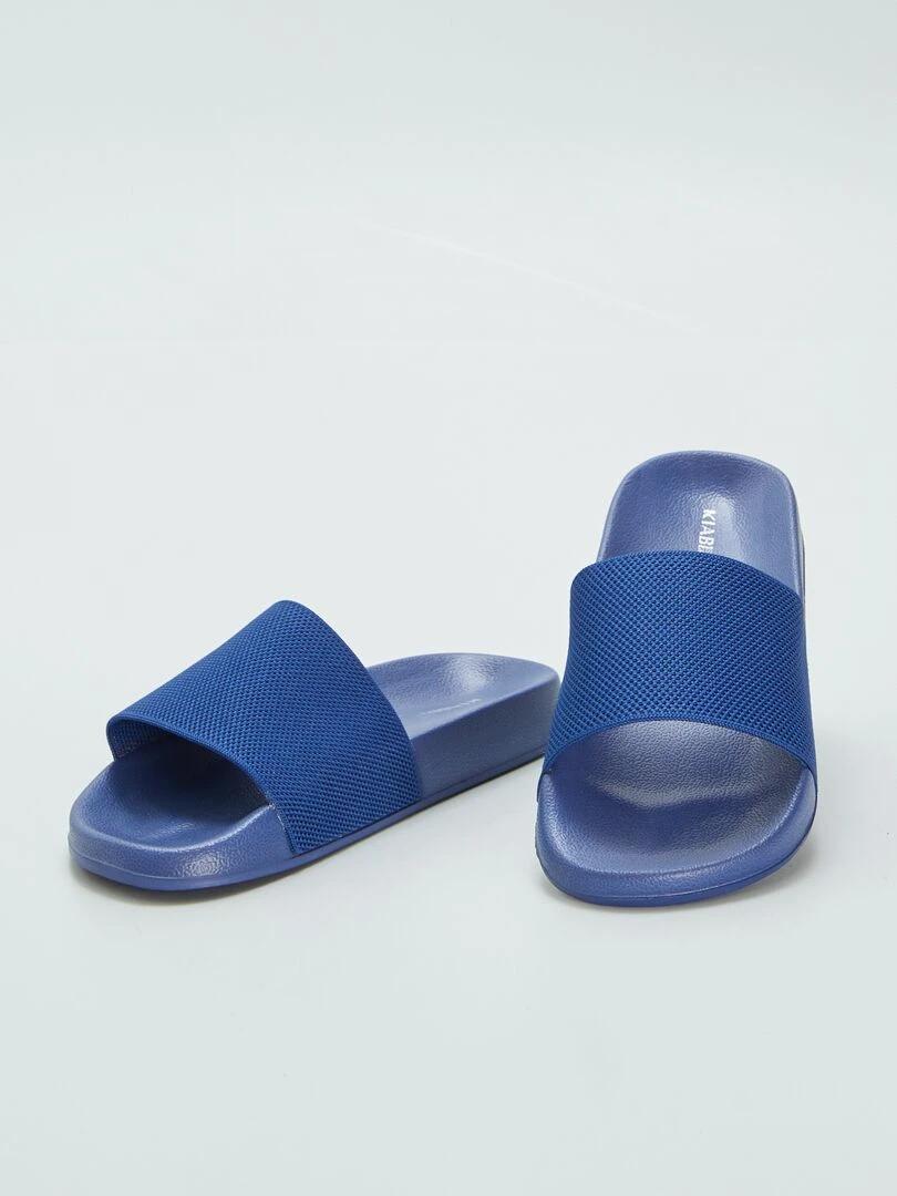 Claquettes de piscine unies   Bleu marine