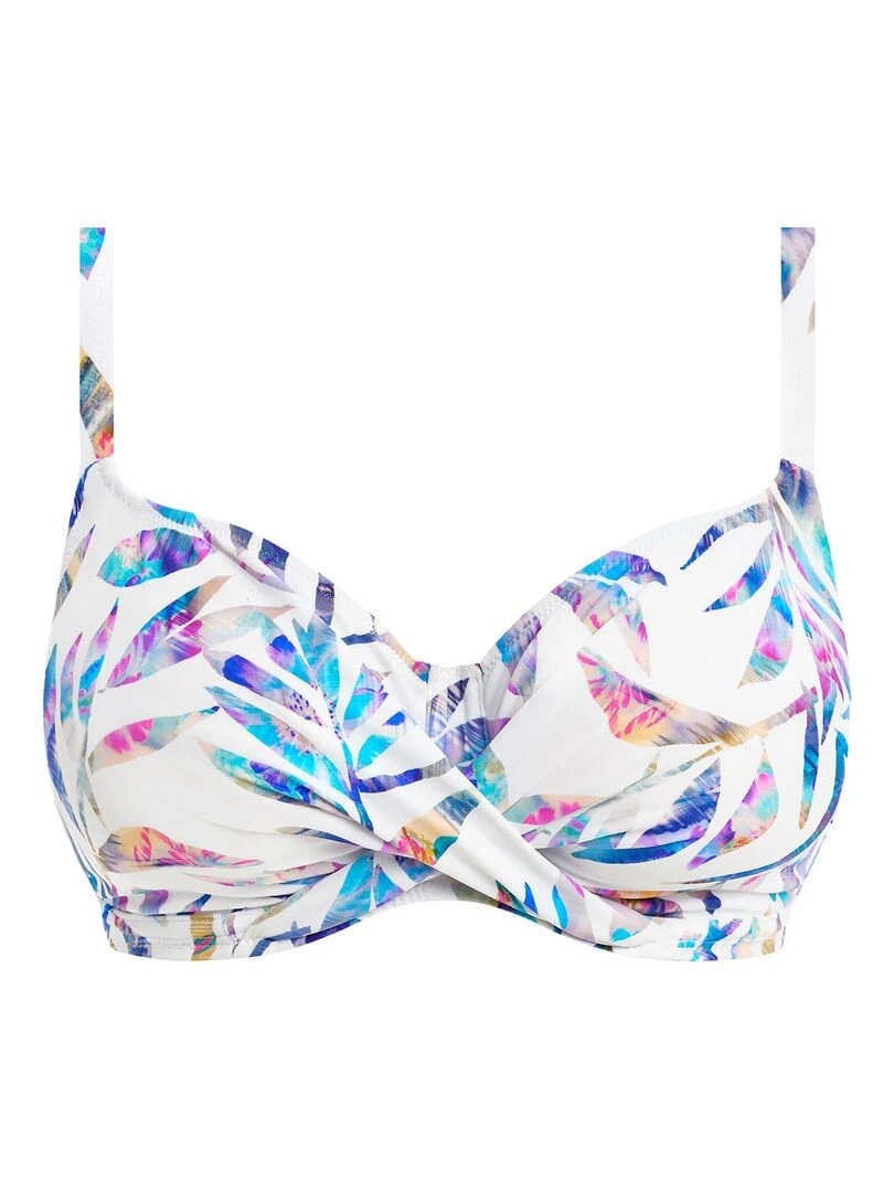 Haut de maillot de bain twisté à armatures Calypso harbour   Blanc
