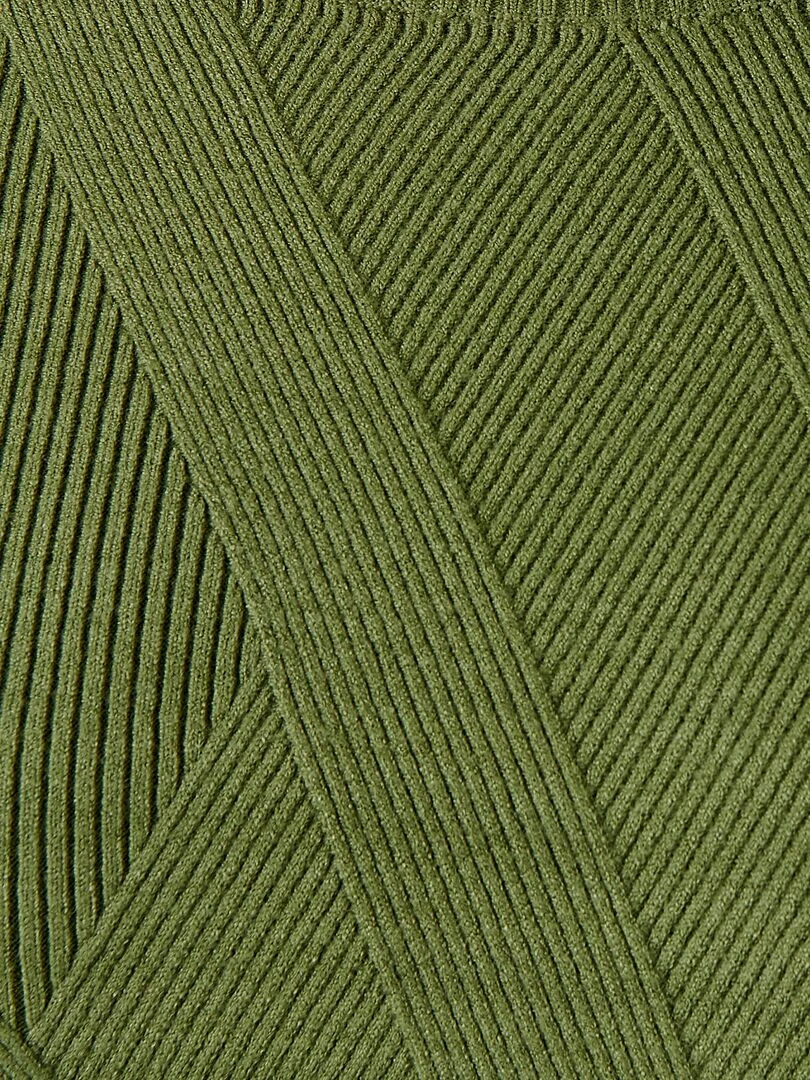 Pull jeu de côtes fantaisie   Damart   Kaki