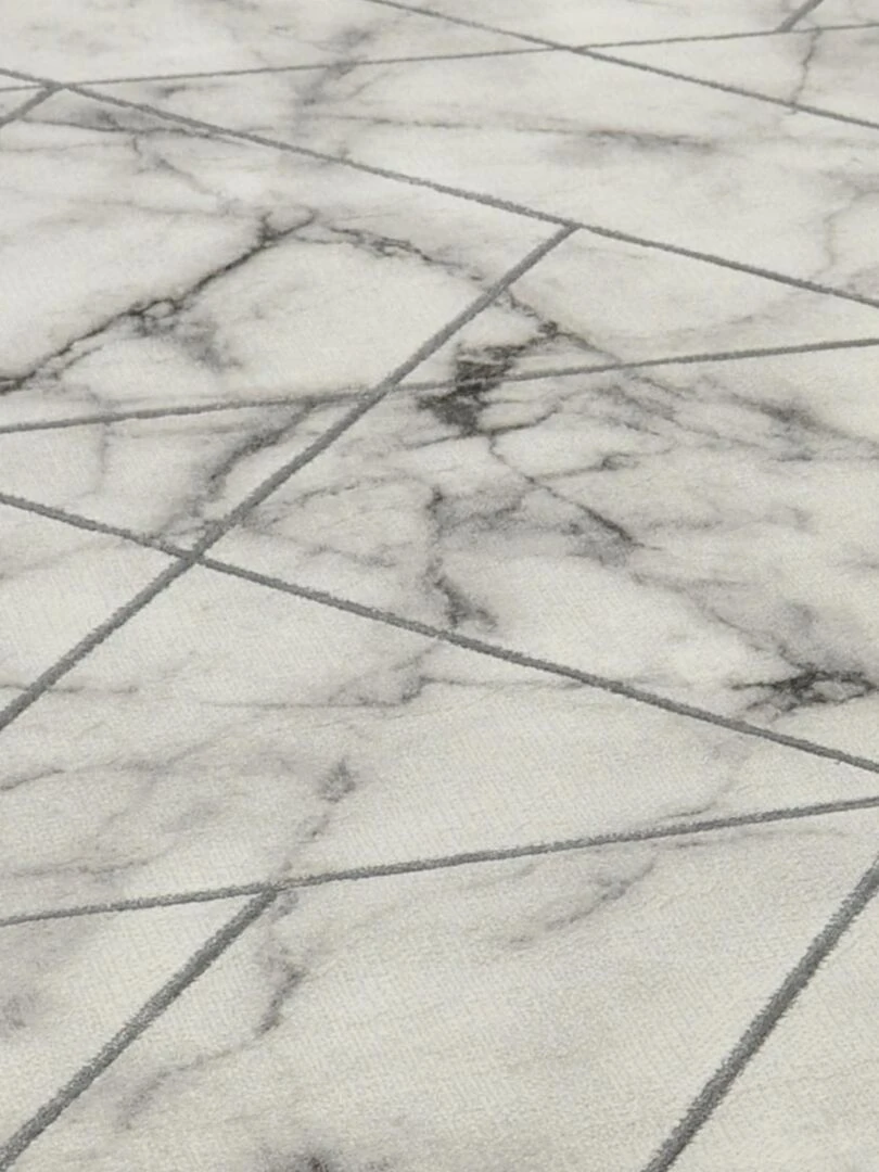 Tapis salon MARBLI OEKO TEX® Argent