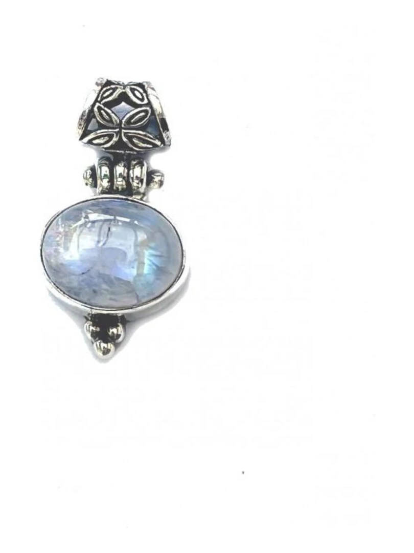 Pendentif en argent et pierre de lune Bijoucolor Blanc