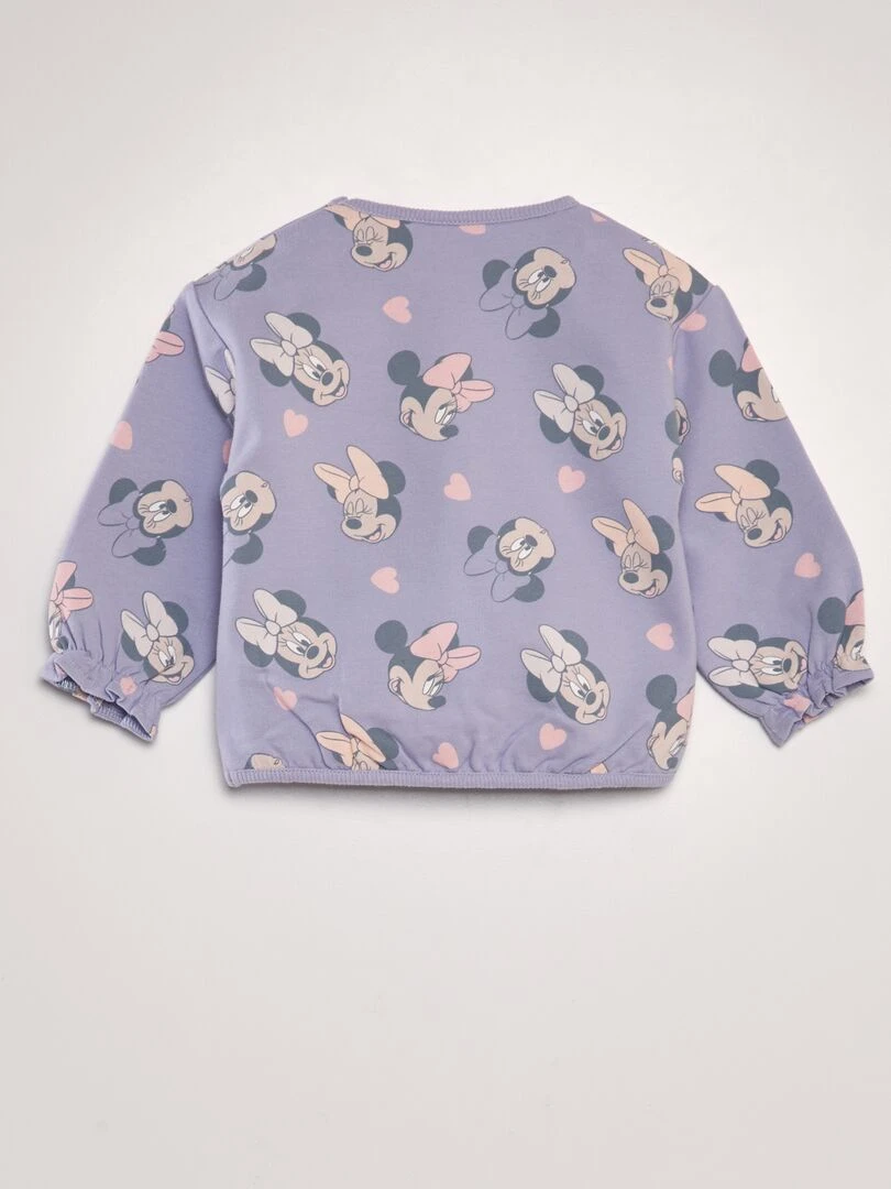 Sweat 'Disney' manches volantées   Violet