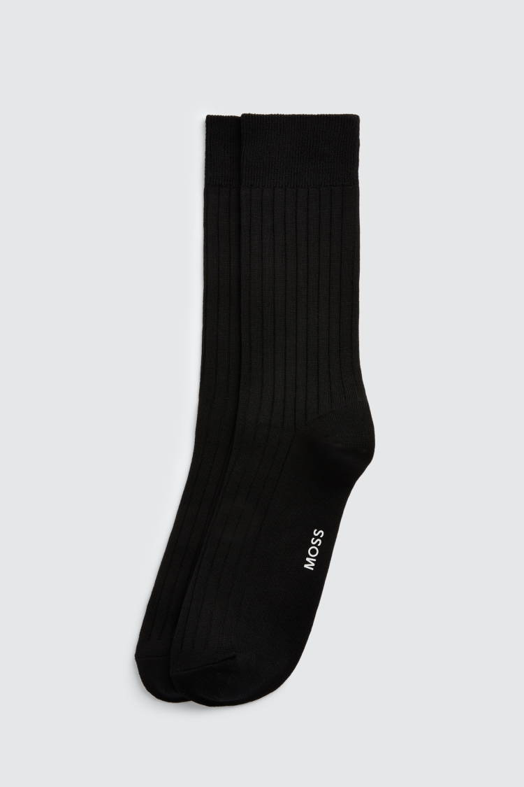 Black Fine Ribbed Socks Buy Online at Moss