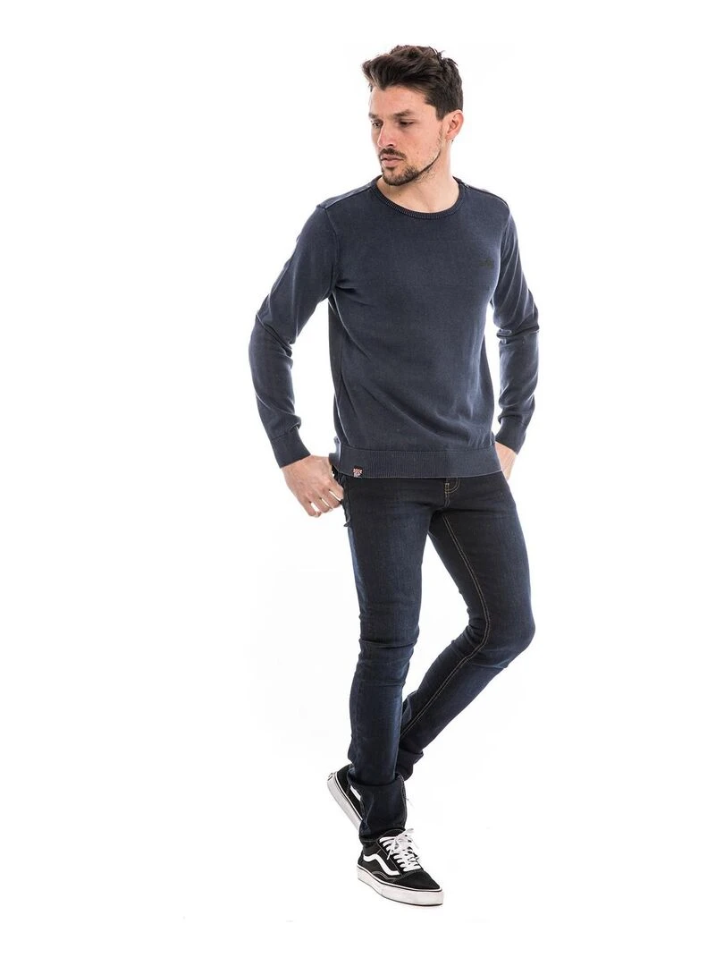 Pull col rond AXILO   Bleu