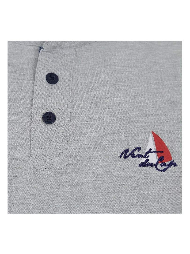 Polo manches courtes homme CANAVERAL   VENT DU CAP   Gris