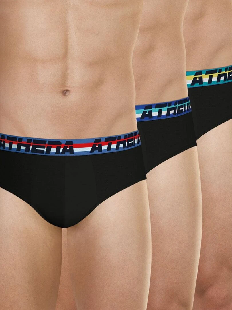Lot de 3 slips homme 720 Stretch Coton Noir