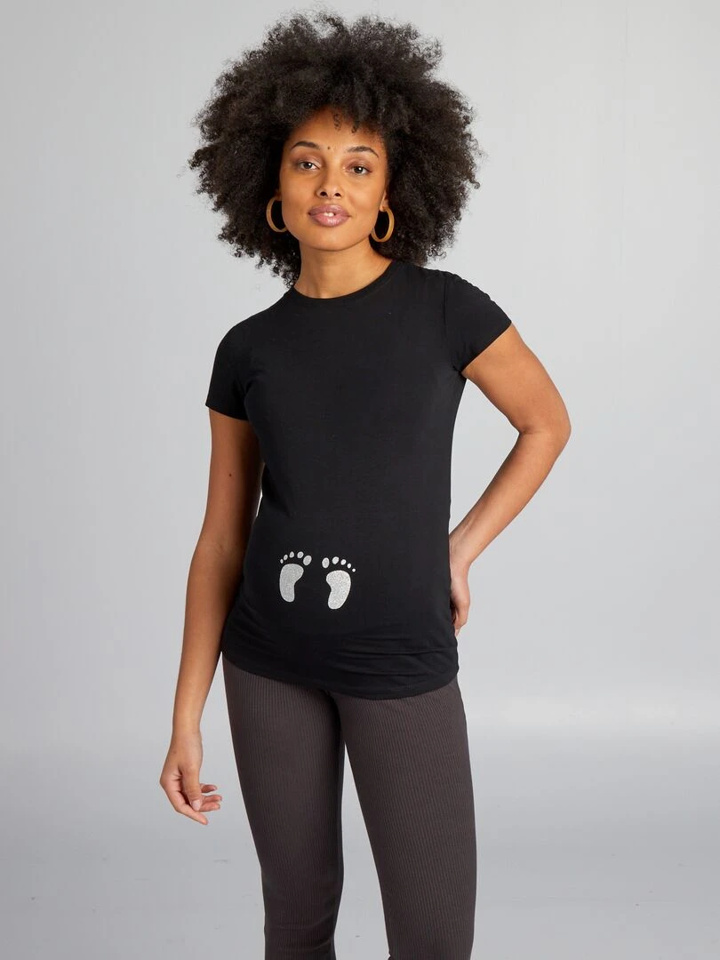 Tee shirt de maternité noir
