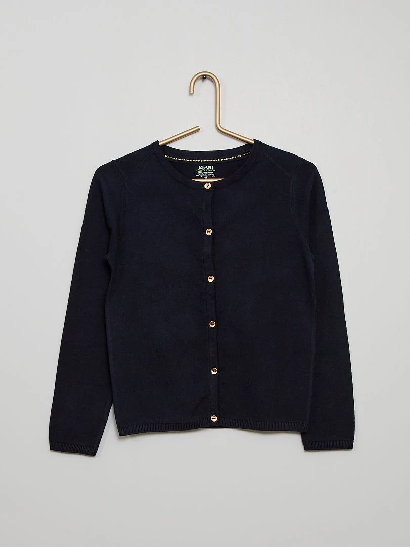 Gilet en maille fine   bleu marine