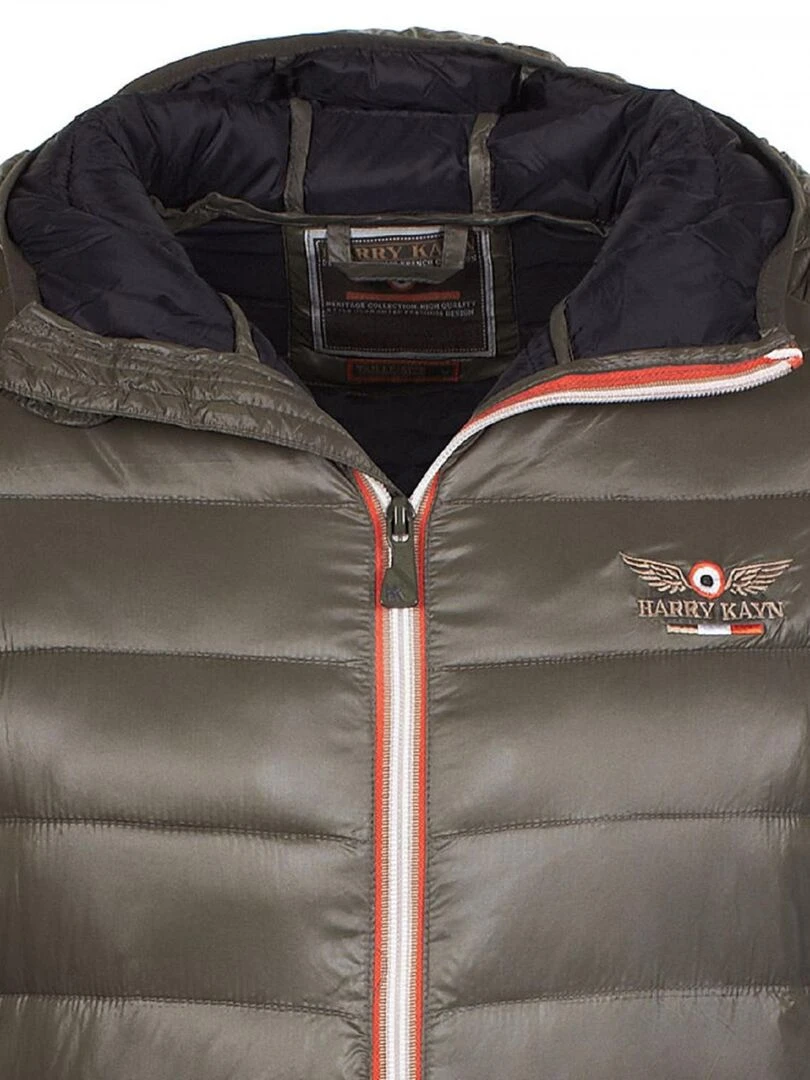 Doudoune fine à capuche homme COMAIN   HARRY KAYN   Kaki
