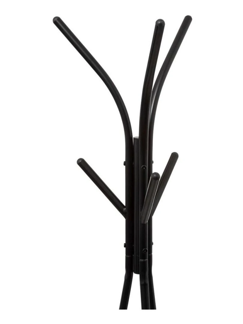 Porte manteaux 6 tiges avec étagères Jano Noir