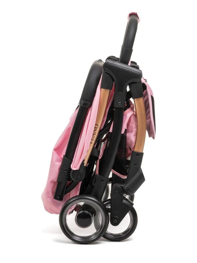 Bebelissimo   Poussette bébé Citadine Ultra Compacte   De 0 à 36 mois   Teano   rose   Rose