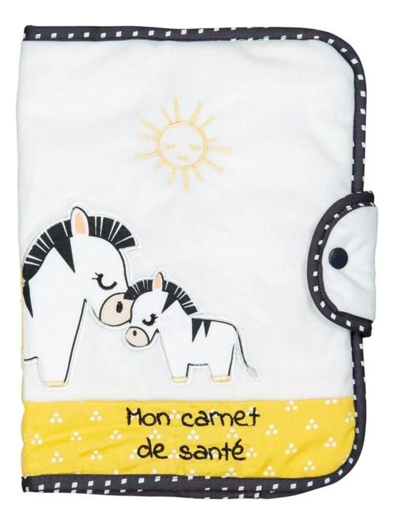 Protege carnet de sante en coton blanc SAUTHON Blanc