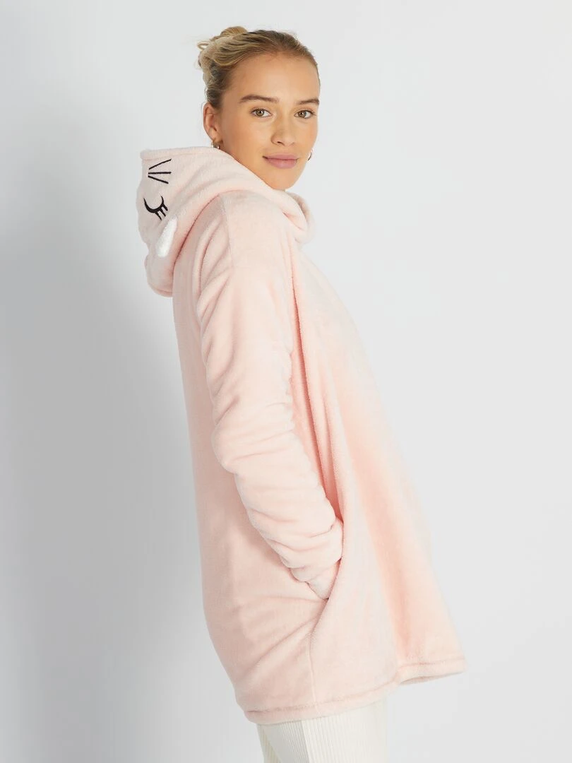 Sweat en maille peluche   Rose