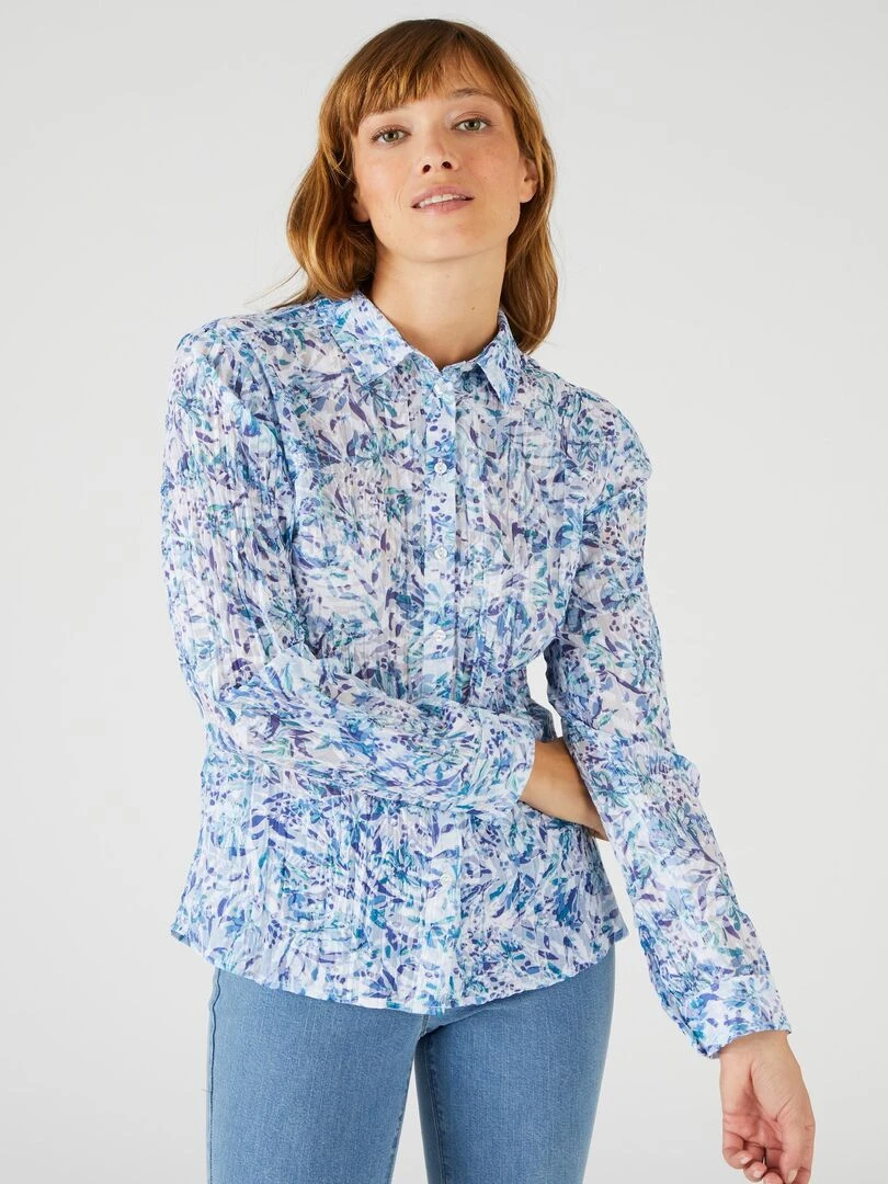 Chemisier rayures dévorées   Damart   Rose