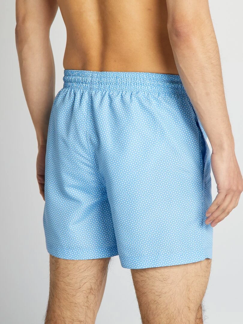 Short de bain à motifs Bleu