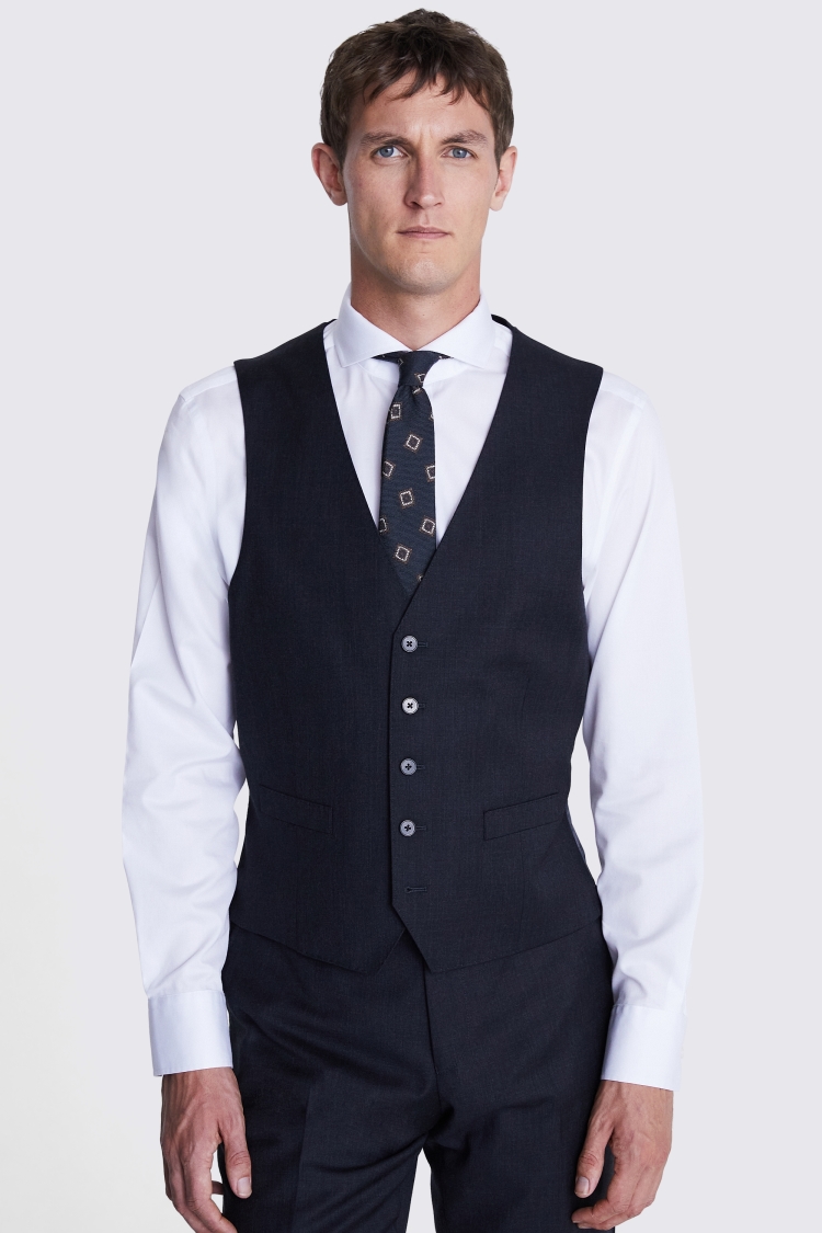 Italian Tailored Fit Blue Check Jacket   Buy Online at Moss