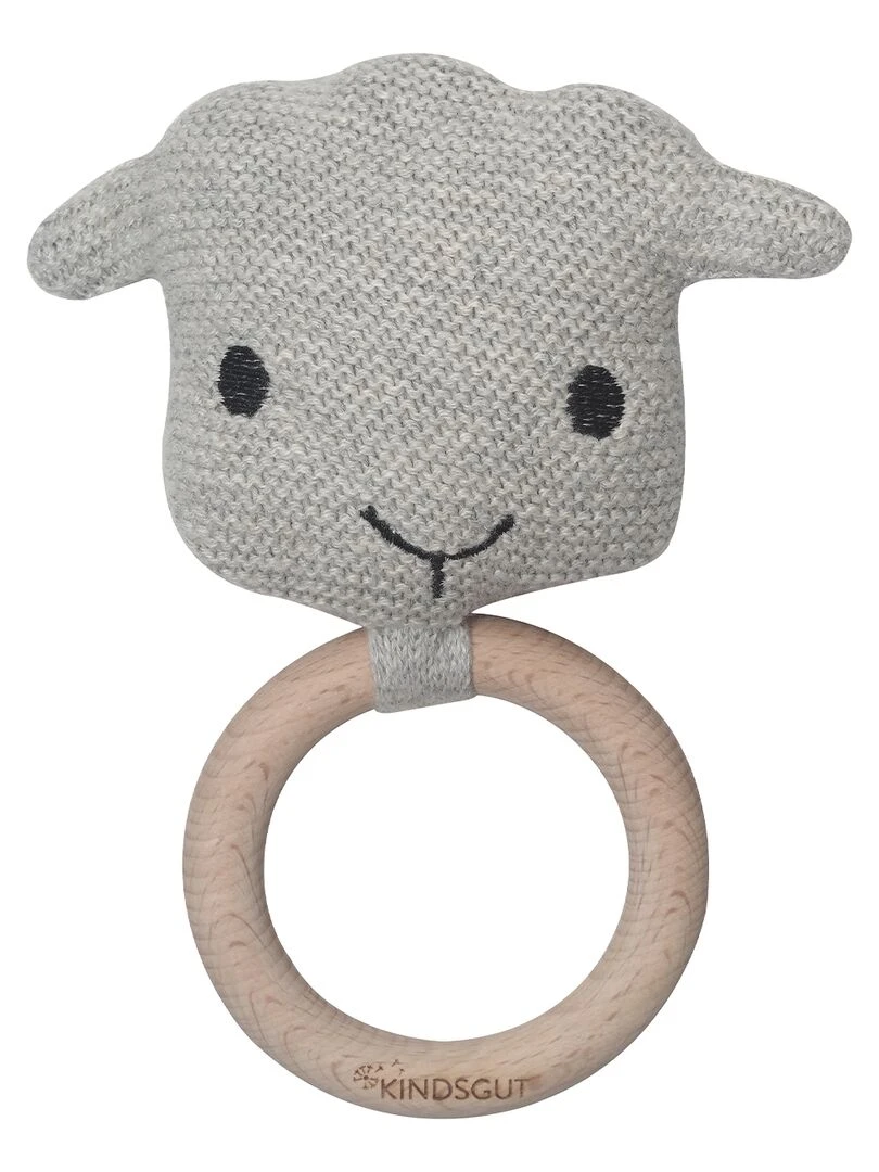 Jouet à saisir en crochet mouton Gris foncé