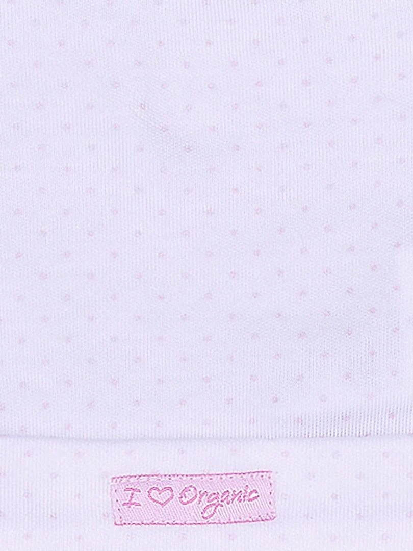 Bonnet naissance  GOTS   Rose