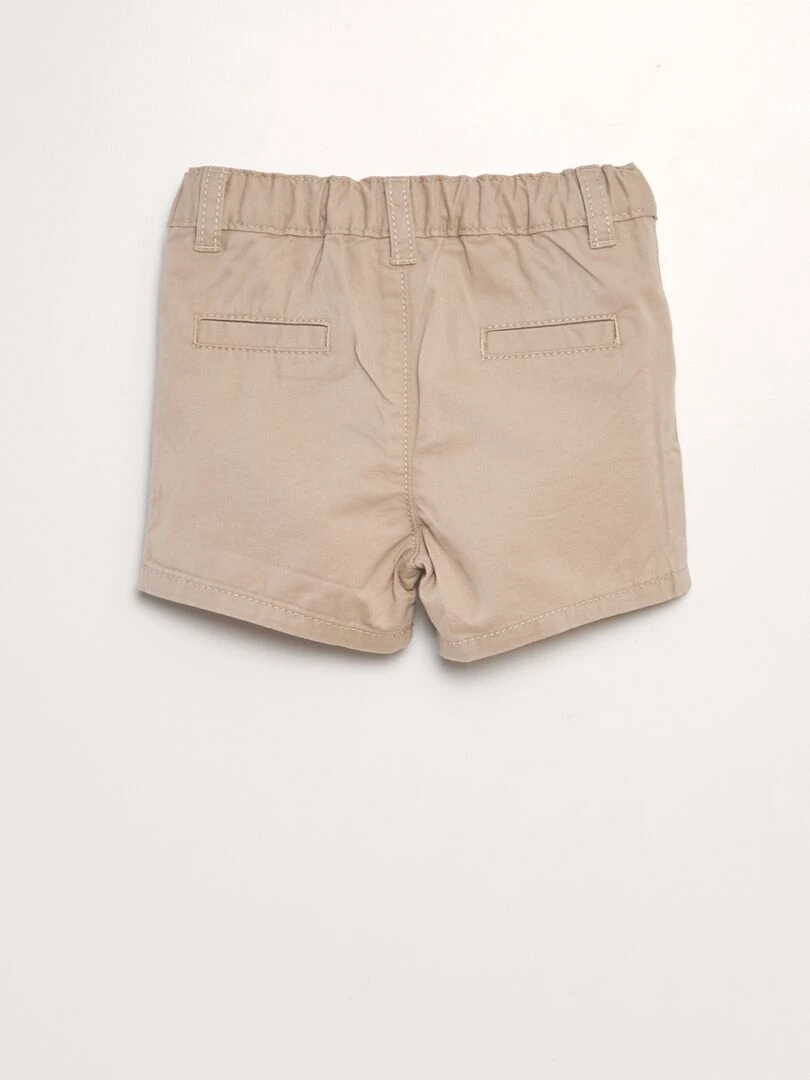 Short chino en twill Beige