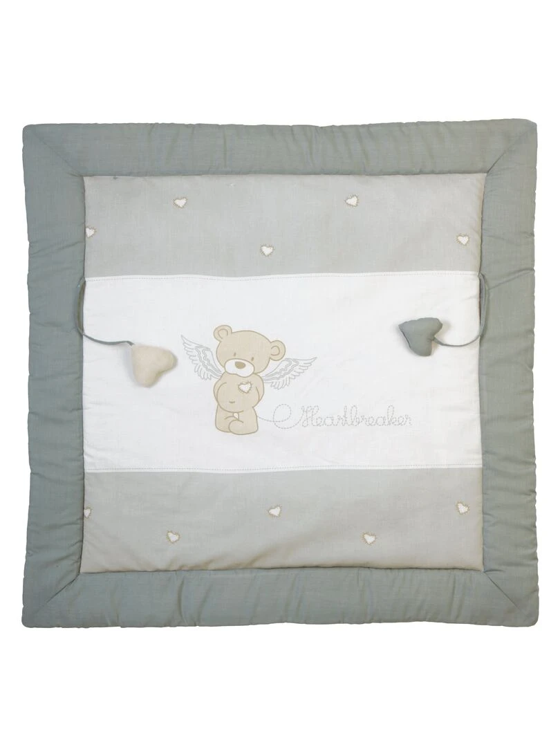 ROBA Tapis D'éveil "Heartbreaker" 100 x 100 Revêtement Pour Parc D'enfant Beige