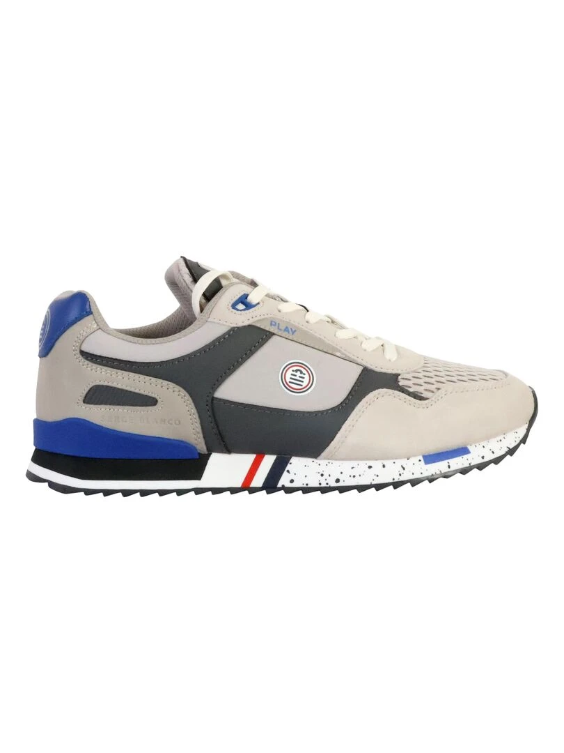 Basket Cuir Serge Blanco Chamonix Gris