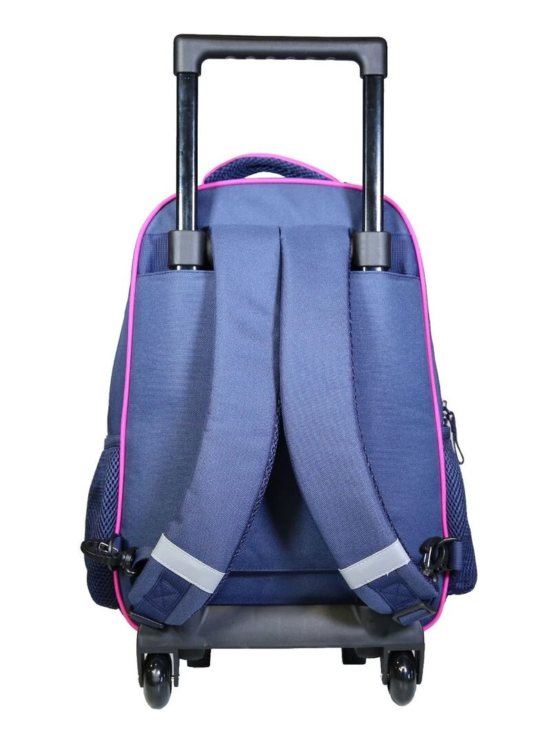 BAGTROTTER Sac à dos à roulettes Poivre Blanc Coeur Bleu   Bleu