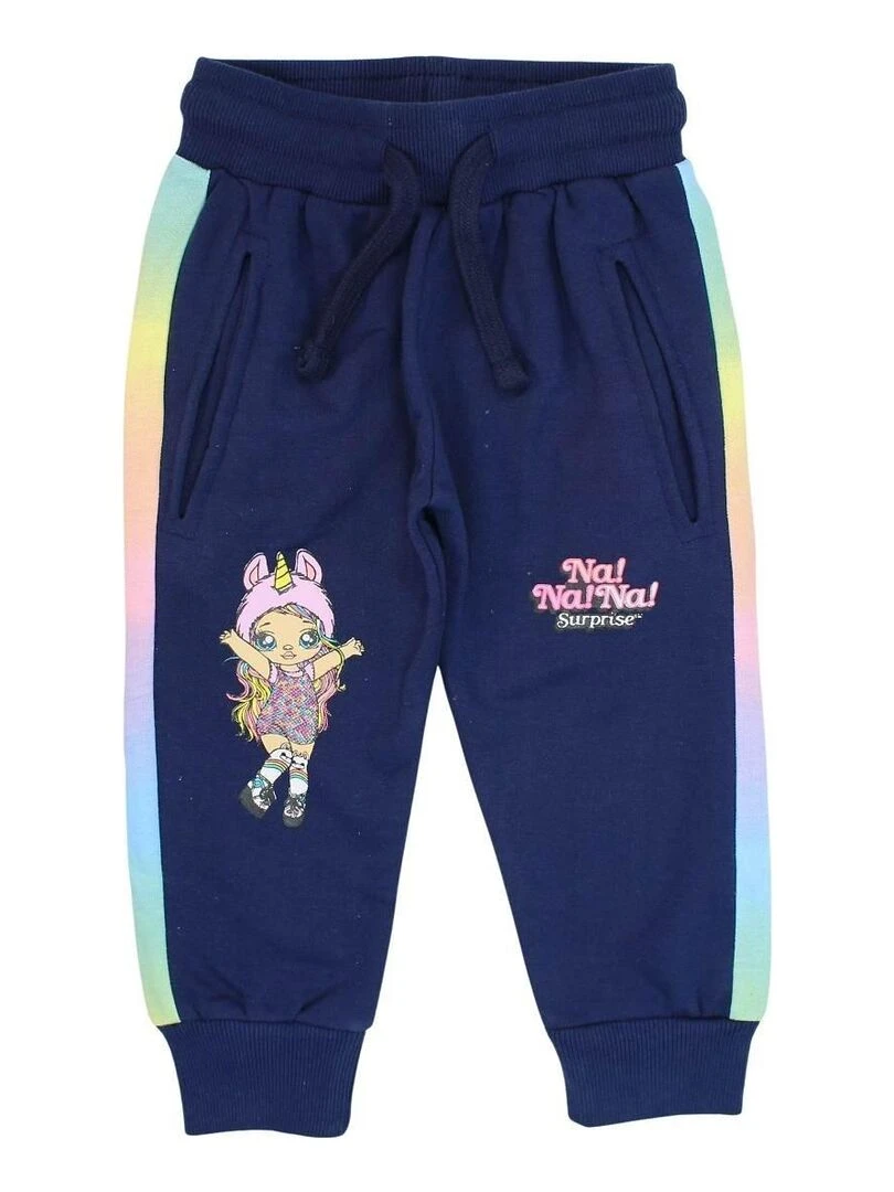 MGA Entertainment Pantalon De Jogging garçon imprimé Nana en coton Bleu marine