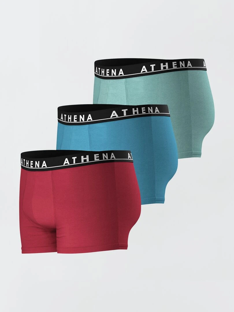 Lot de 3 boxers 'Athena' ROUGE
