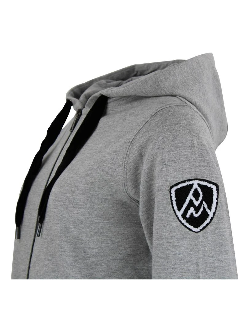 Sweat zippé à capuche femme ACLARA   Gris clair