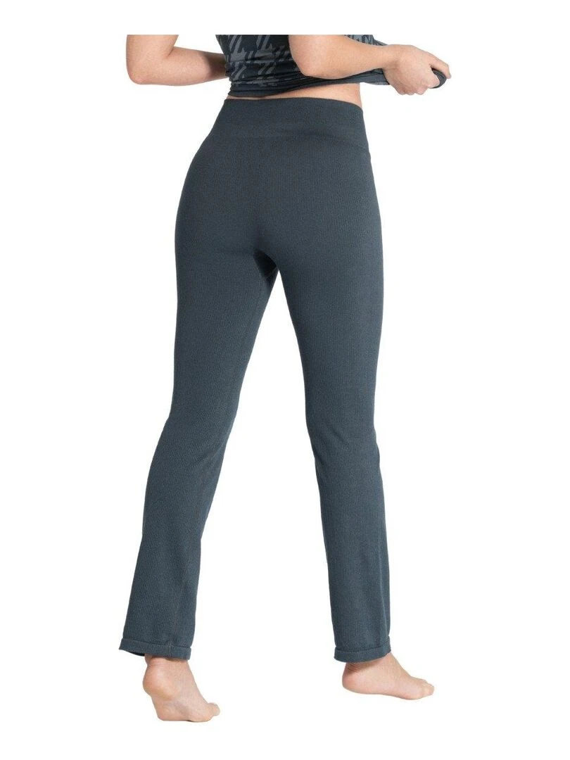 Legging long Athleisure texturé uni Gris