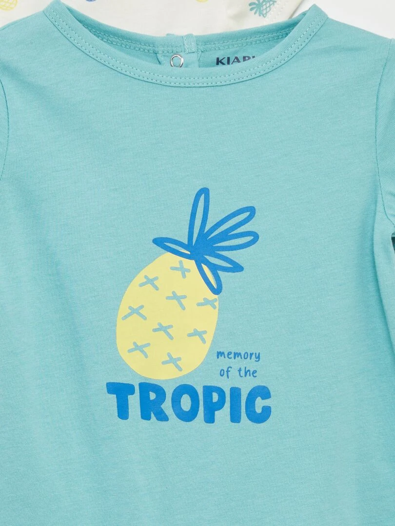 Lot de 2 barboteuses courtes   Bleu