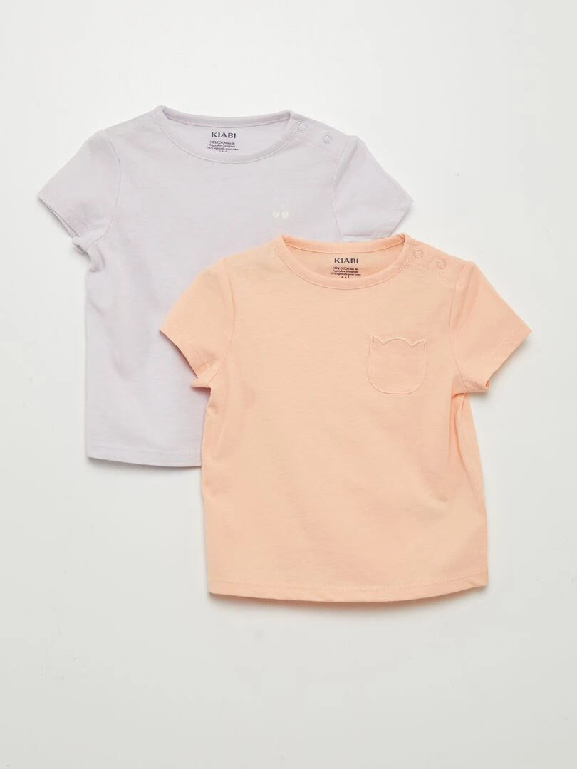 Lot de 2 t shirts simples Lila
