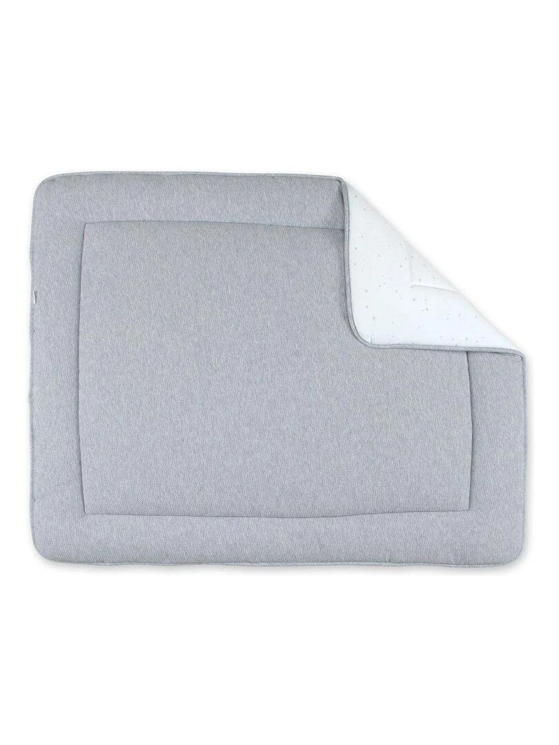 Bemini Tapis de parc et jeu Pady waffle Bio et jersey Bio Gris chiné