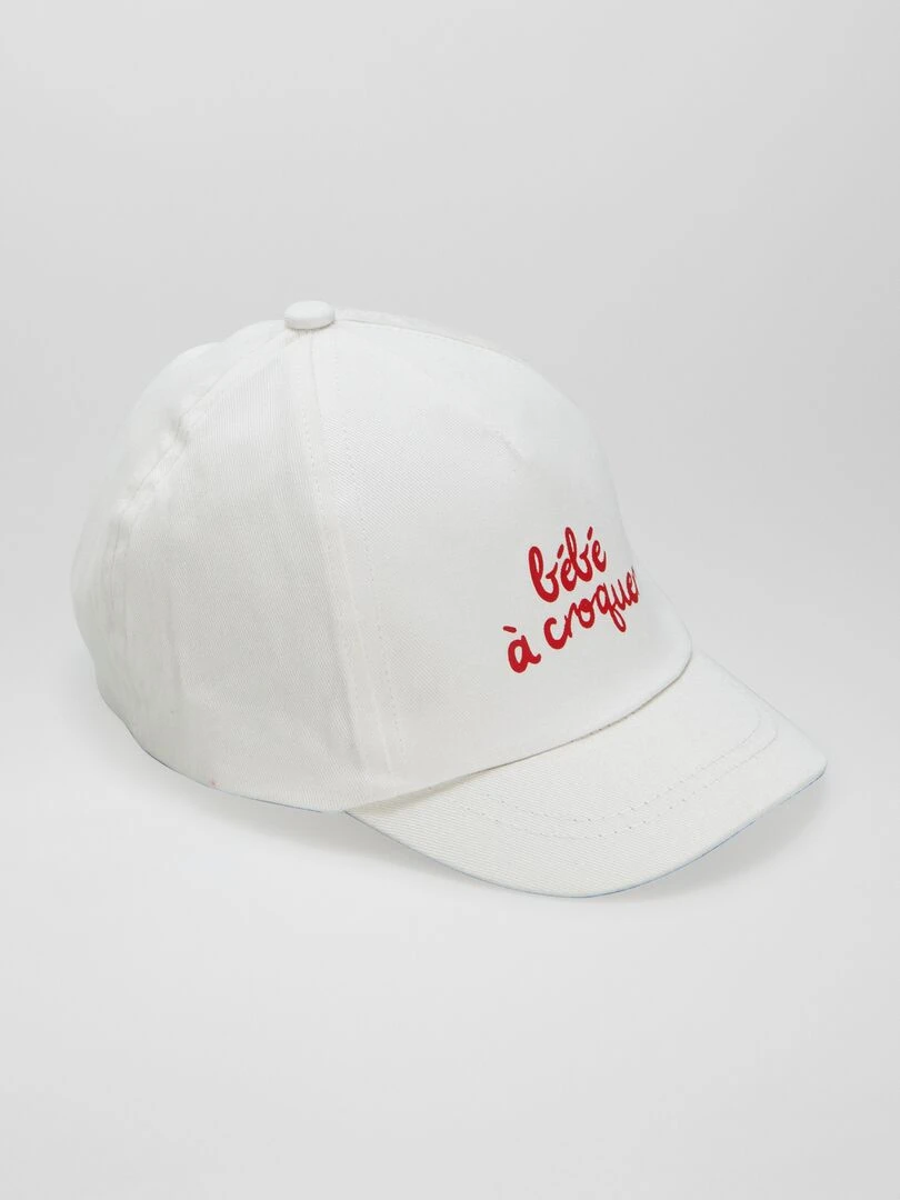 Casquette en toile imprimée Blanc