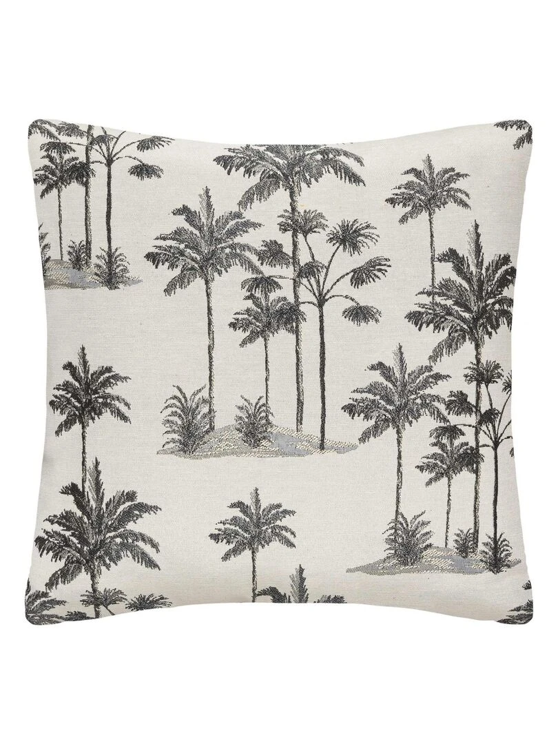 Housse de coussin jacquard exotique Multicolore