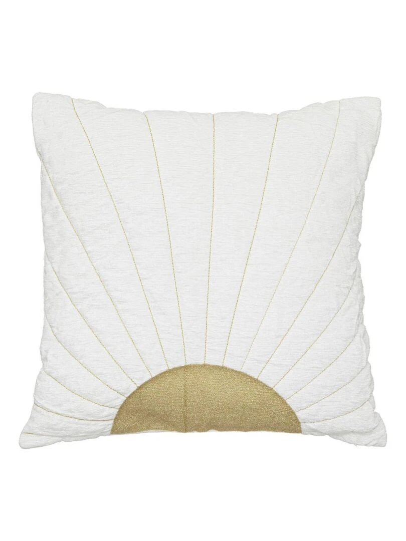 Coussin soleil levant gold Blanc