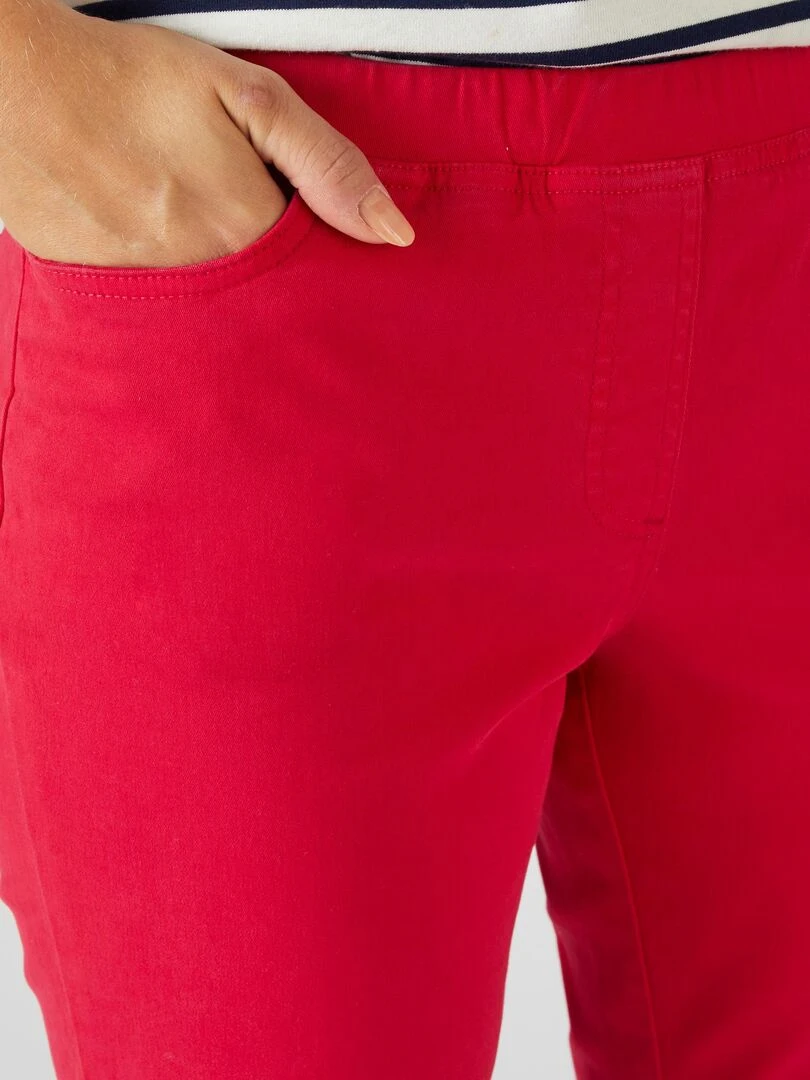 Pantacourt gabardine extensible   Damart   Magenta