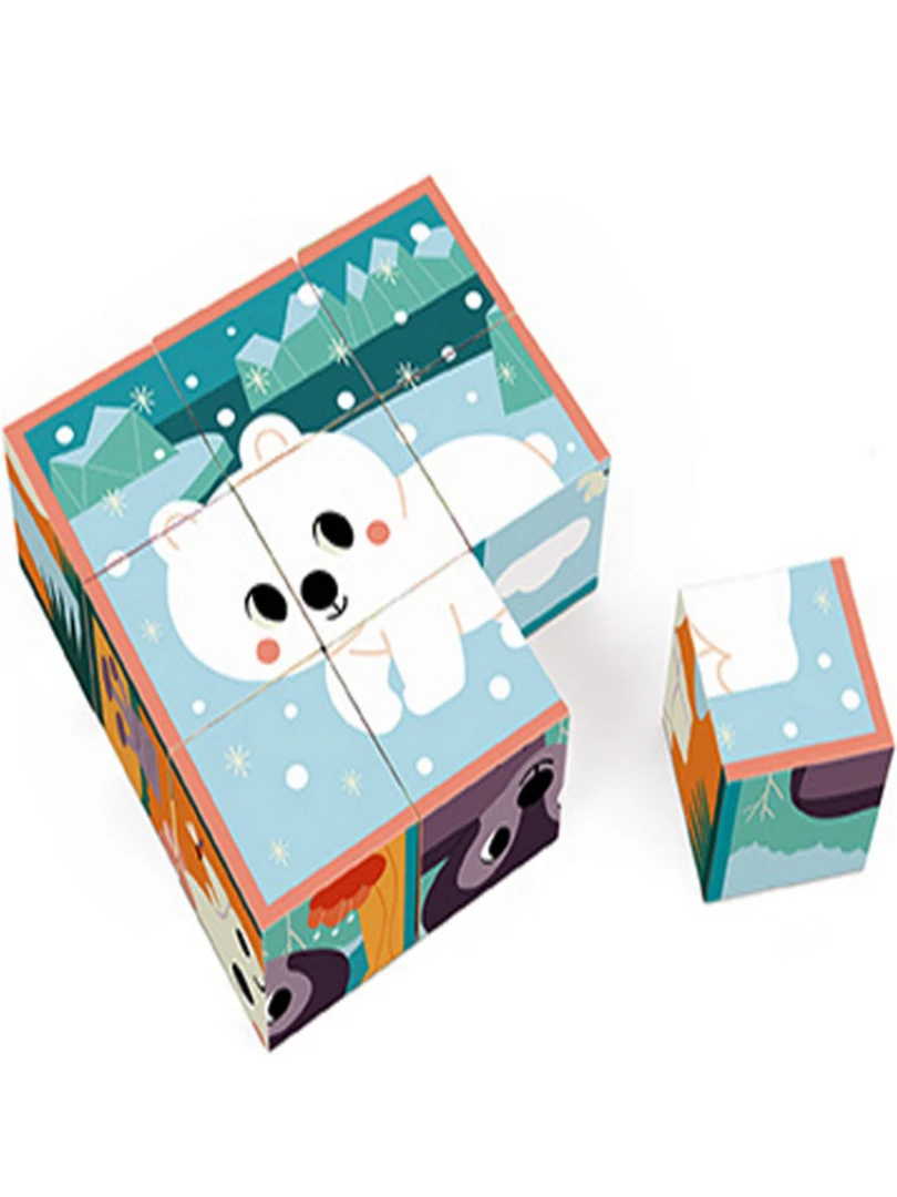 Puzzle Cubes En Carton Animaux Wwf (9 Cubes) N/A