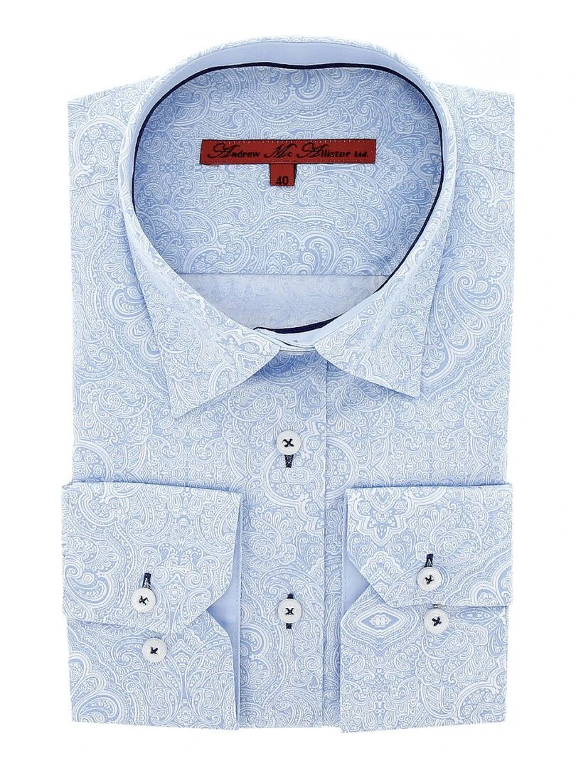 Chemise imprimée KIARA Bleu