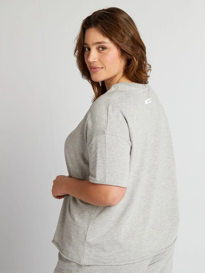 T shirt uni d'ensemble   Gris
