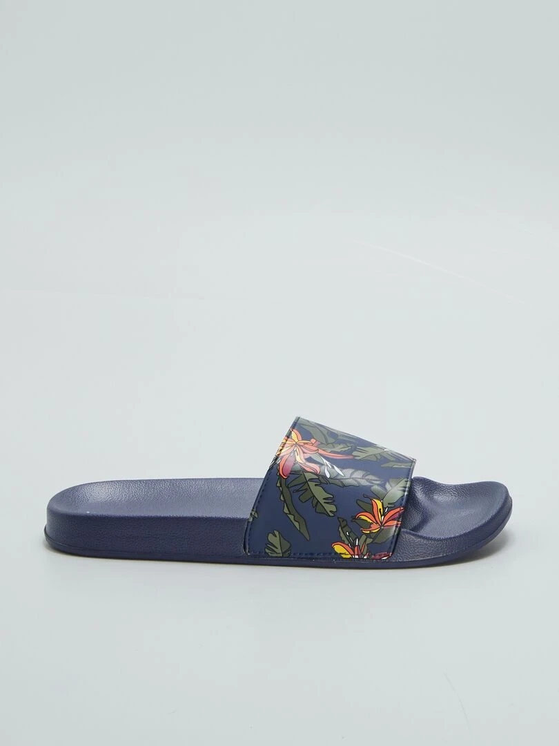 Mules de piscine Bleu