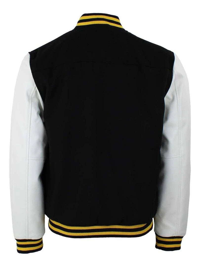 Blouson Teddy bi matière homme CORTY SRK Noir Noir