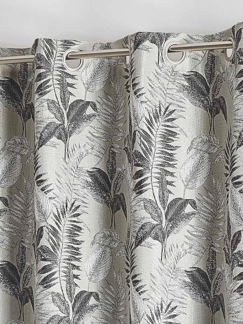 Rideau d'ameublement à jacquard fougères Beige