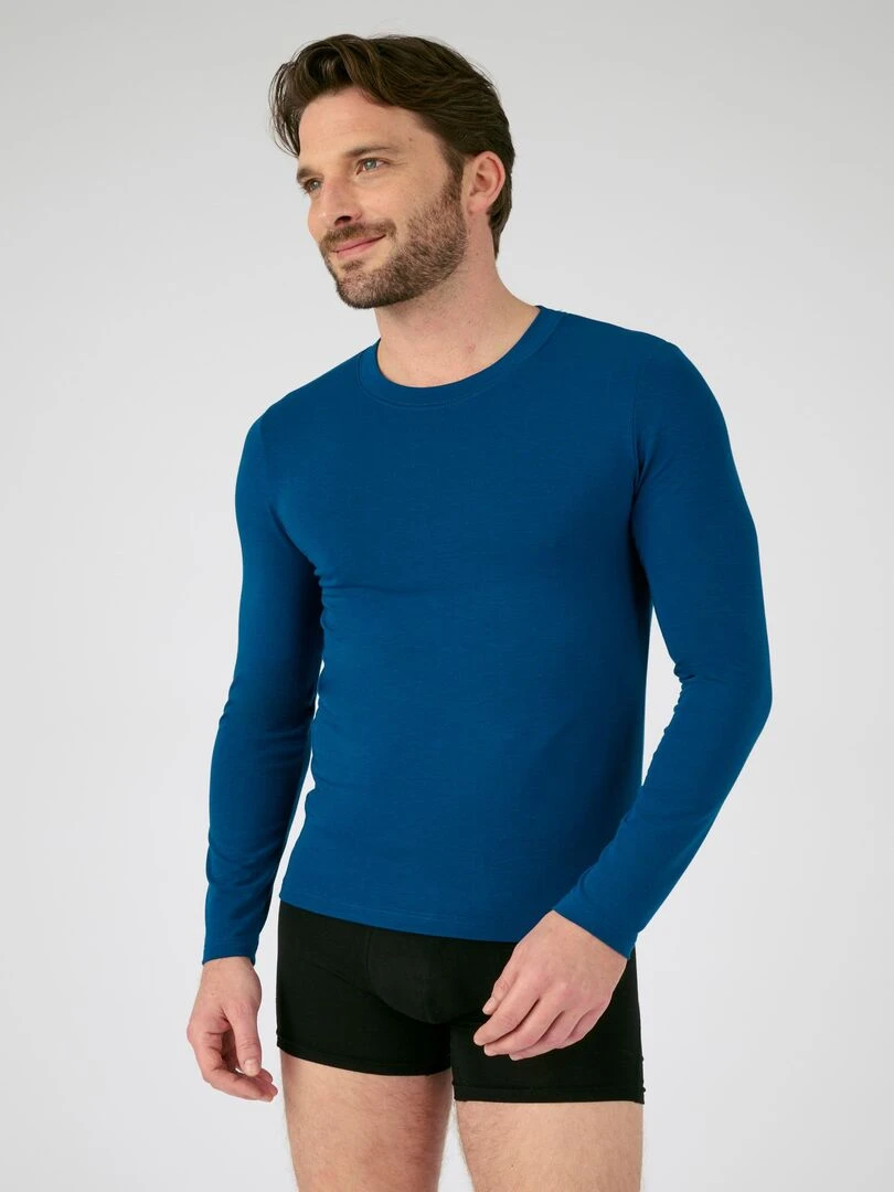 T shirt thermorégulant Damart Bleu
