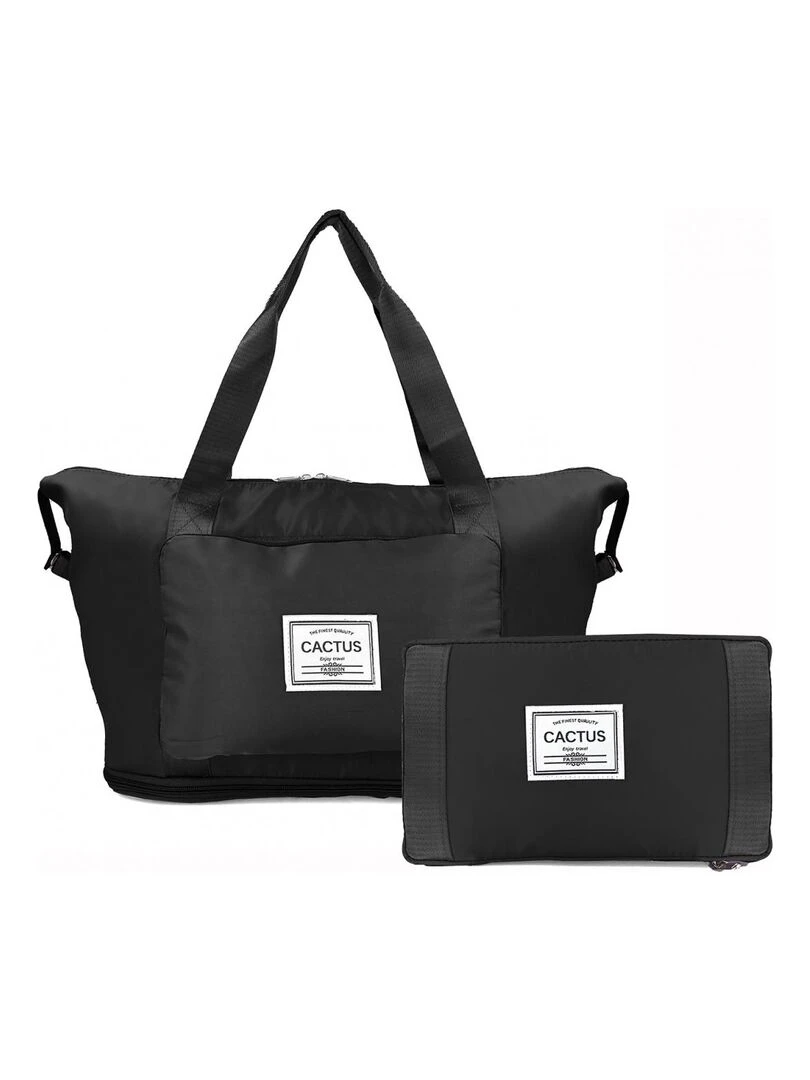 Sac de voyage week end 24L pliable et extensible déperlant C Noir
